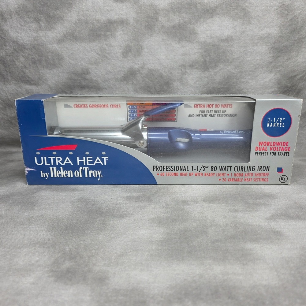 Ultra Heat Helen of Troy Professional 1.5" 80 Watt Curling Iron #6601 NEW